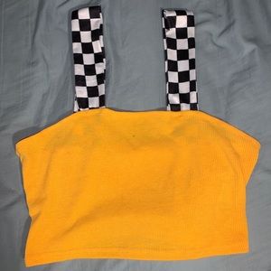 Cropped top with racecar design